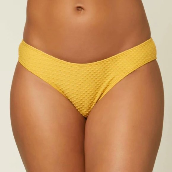 O'NEILL Hipster Bikini Swimsuit Bottom - Mustard Yellow - CHEEKY - Textured - Picture 1 of 3